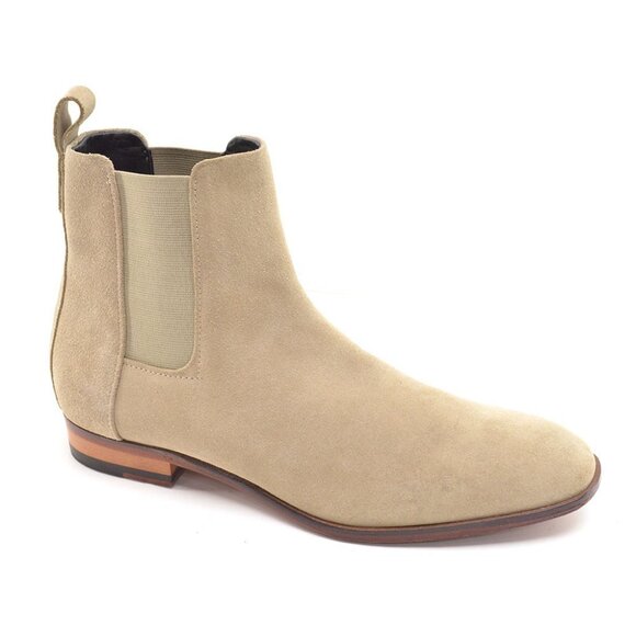 Men Hugo Boss Lisbon Beige Rock Star Chelsea Boots 9 M - Picture 4 of 8